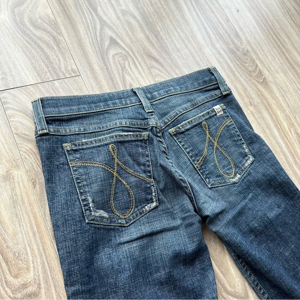 Vintage Y2K 2000s Women’s Juicy Couture Capris Ankle Cropped Denim Pants Size 24